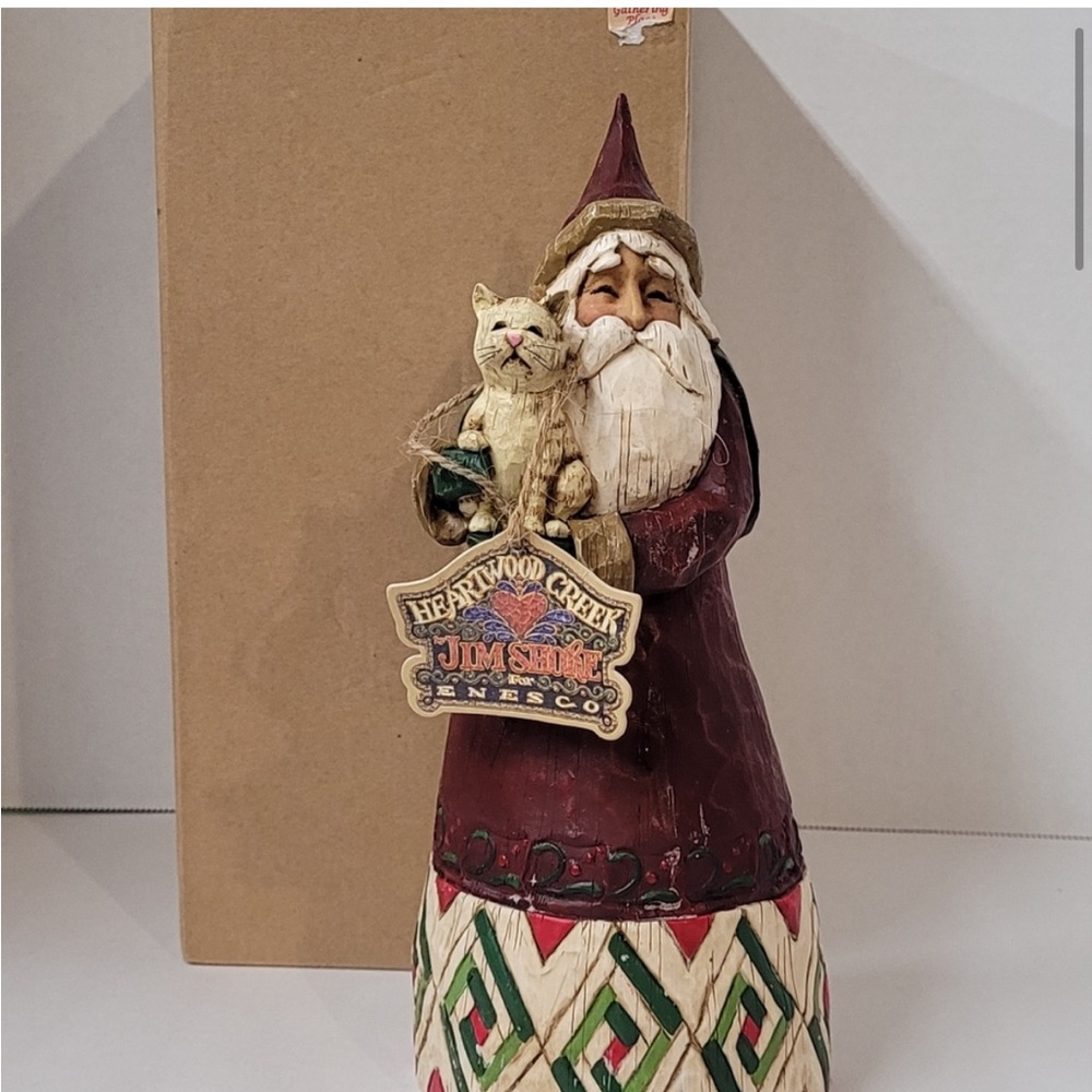 Jim Shore Santa with Cat